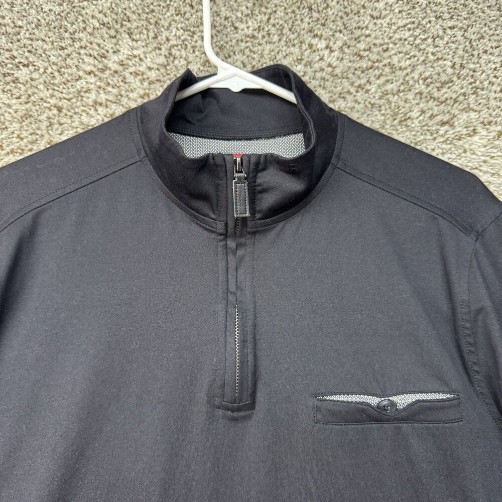 Johnston & Murphy XC4 Pullover Medium Black Performance 1/4 Zip Extreme Comfort - Picture 2 of 13